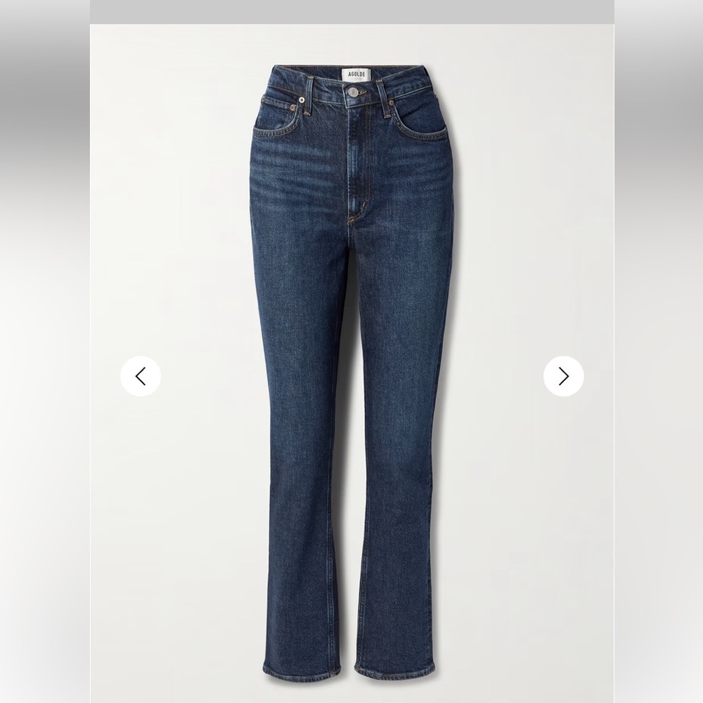 AGOLDE High Rise Stovepipe straight-leg organic jeans  size 24